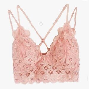 Size Small Anemone Lace Bralette in Blush Pink